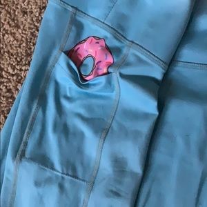 Feed me fight me donut pocket leggings